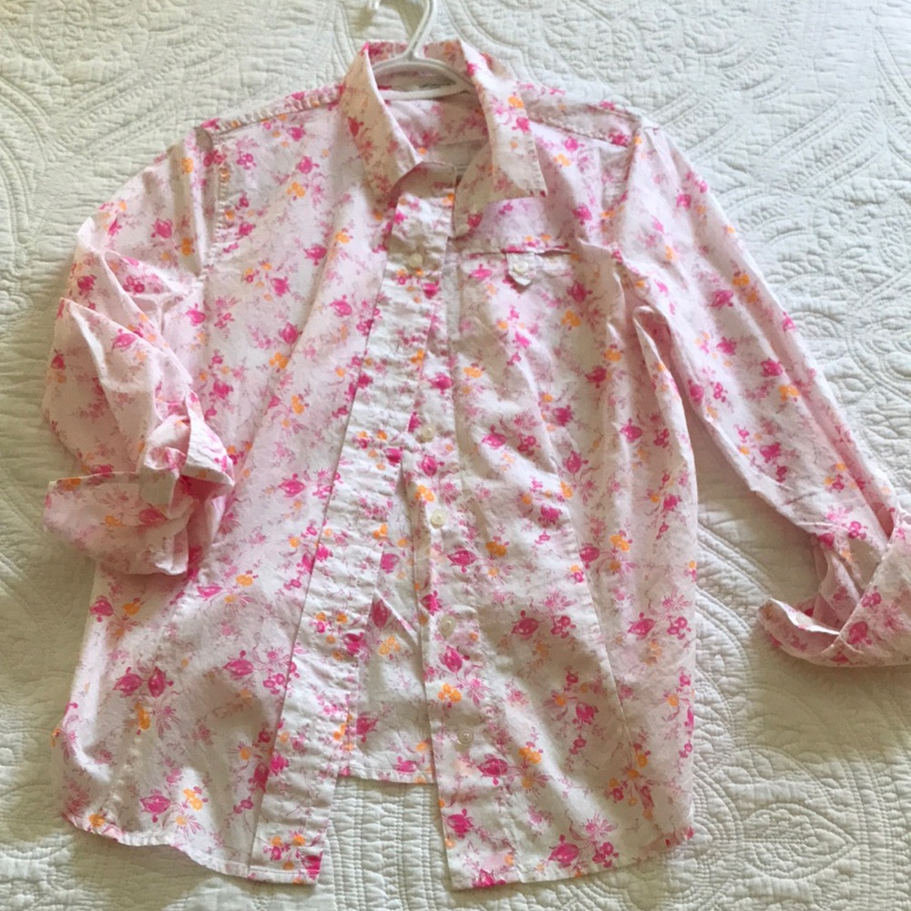 Liz Claiborne blouse size 12 pink floral